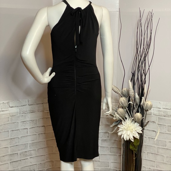 SOLD | NWT Le Chateau Little Black Halter Bodycon Dress - Picture 4 of 15